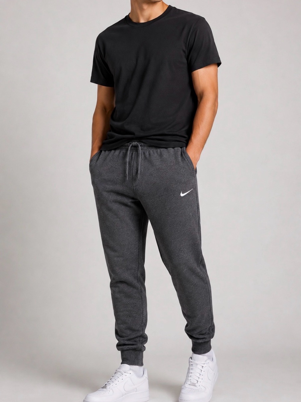 Nike Sportswear Club Fleece Men’s Tapered Joggers Gray Size Small